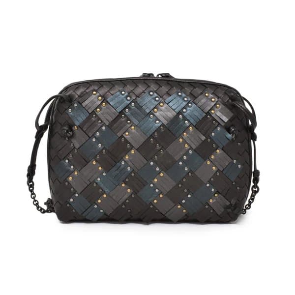 Bottega Veneta متعدد الألوان نابا إنتريكاتو Fringe مرصّعة Nodini حقيبة كروس Messenger حقيبة