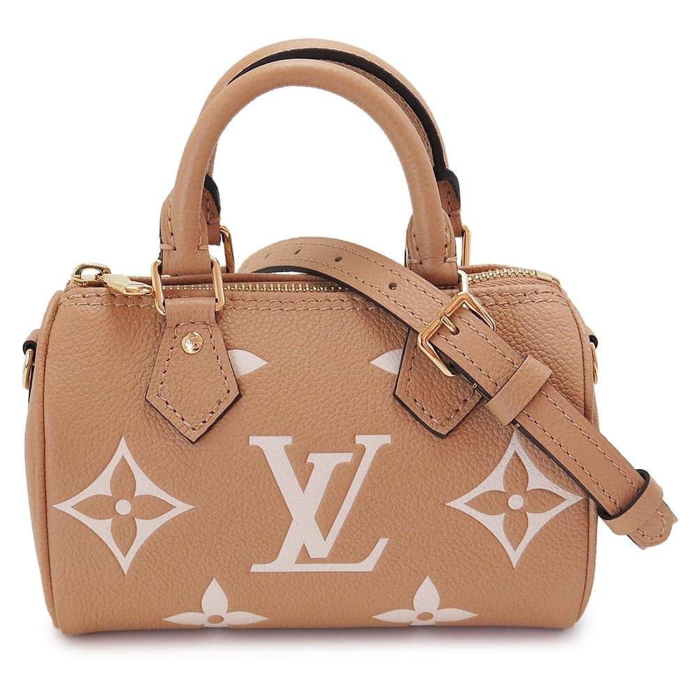 Louis Vuitton إمبرينت مونوغرام ميني نانو سبيدي أريزونا كريم