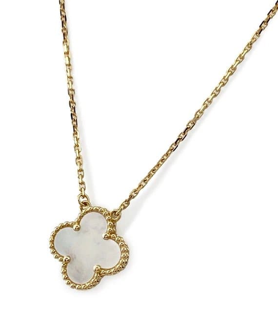 Van Cleef & Arpels قلادة عتيقة من عرق اللؤلؤ من مجموعة ألامبرا، مصنوعة من الذهب الأصفر عيار 18 قيراطًا
