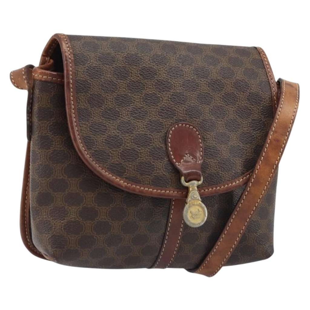 Celine Vintage Macadam Shoulder Bag