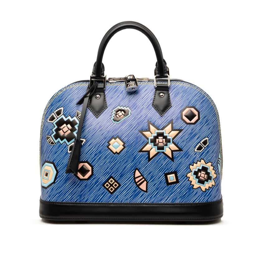 Louis Vuitton Epi Denim Aztec Alma PM Blue Leather Very good condition - Front View