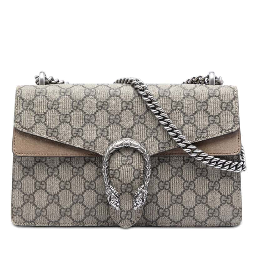 Gucci Medium GG Supreme Dionysus Shoulder Bag Beige Very good condition - Front View