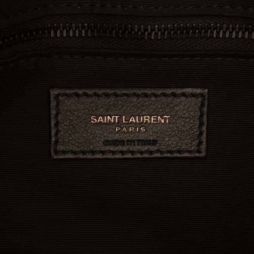 Saint Laurent Medium Matelasse Calfskin Monogram Monochrome LouLou Shoulder Bag Black Leather Very good condition - Box View