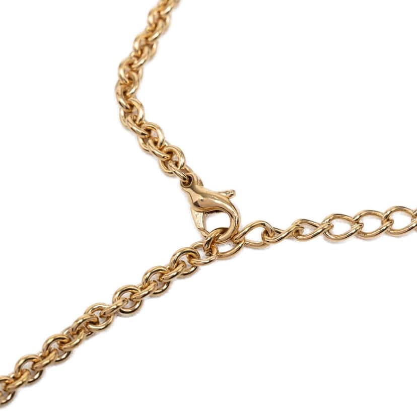 Dior Gold Plated Logo Pendant Necklace Gold Metal Very good condition - Inside View