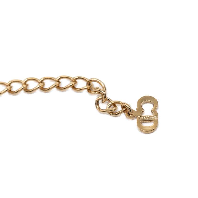 Dior Gold Plated Logo Pendant Necklace Gold Metal Very good condition - Model View