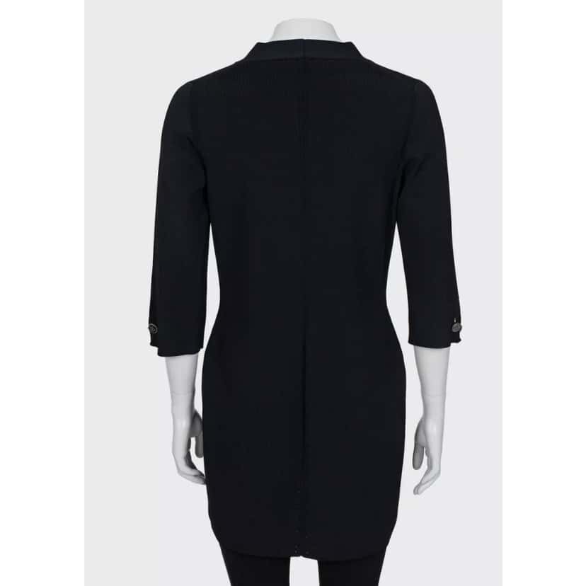 Chanel NWOT Chanel Black V-Neck Cardigan | Never Worn Sz.42/XL Pre-owned Black Never worn - Inside View