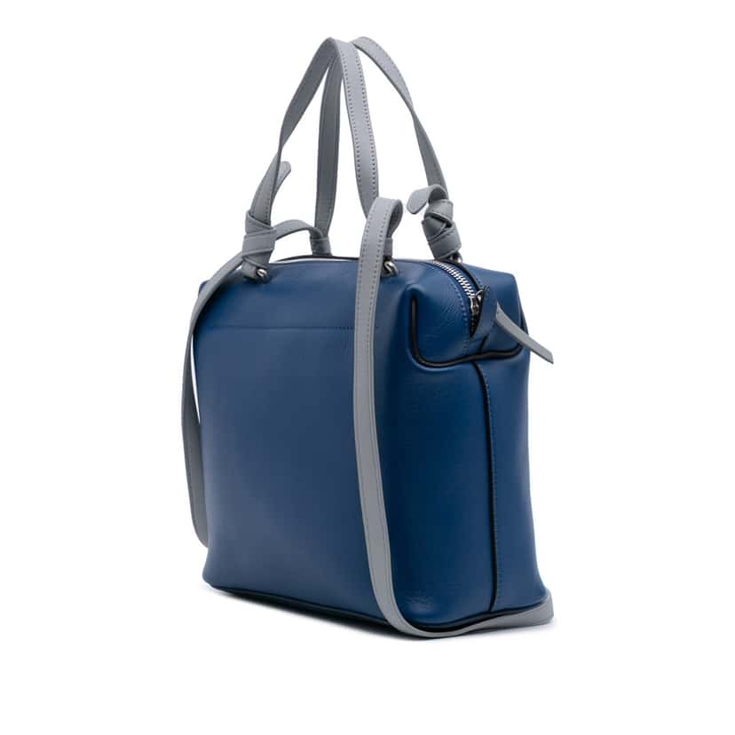 Celine Small Leather Soft Cube Bag Blue Leather Good condition - Back View