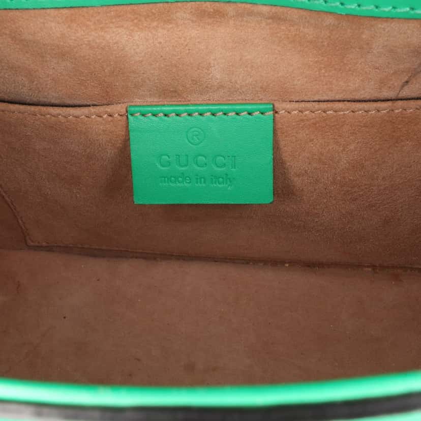 Gucci Mini Leather Sylvie Satchel Green Leather Good condition - Box View