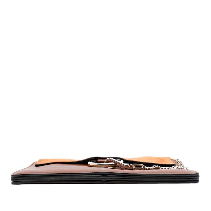 Chloé Medium Calfskin and Suede Faye Crossbody Brown Leather Good condition - Inside View