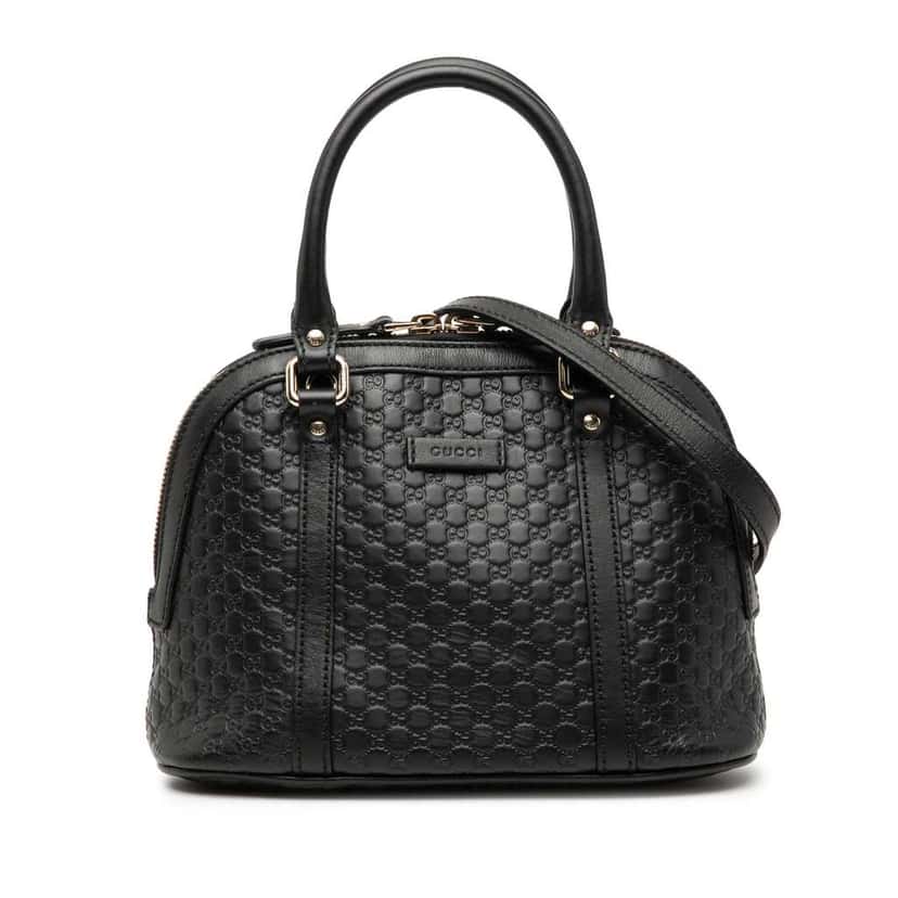 Gucci Mini Microguccissima Dome Satchel Blue Leather Very good condition - Front View