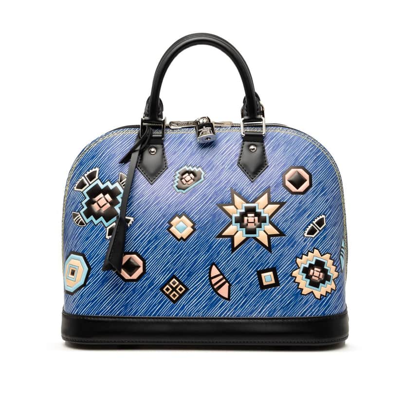 Louis Vuitton Epi Denim Aztec Alma PM Blue Leather Very good condition - Front View
