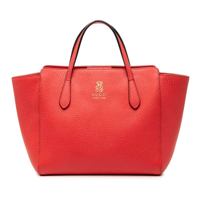 Gucci Mini Leather Swing Handbag Red Leather Very good condition - Front View