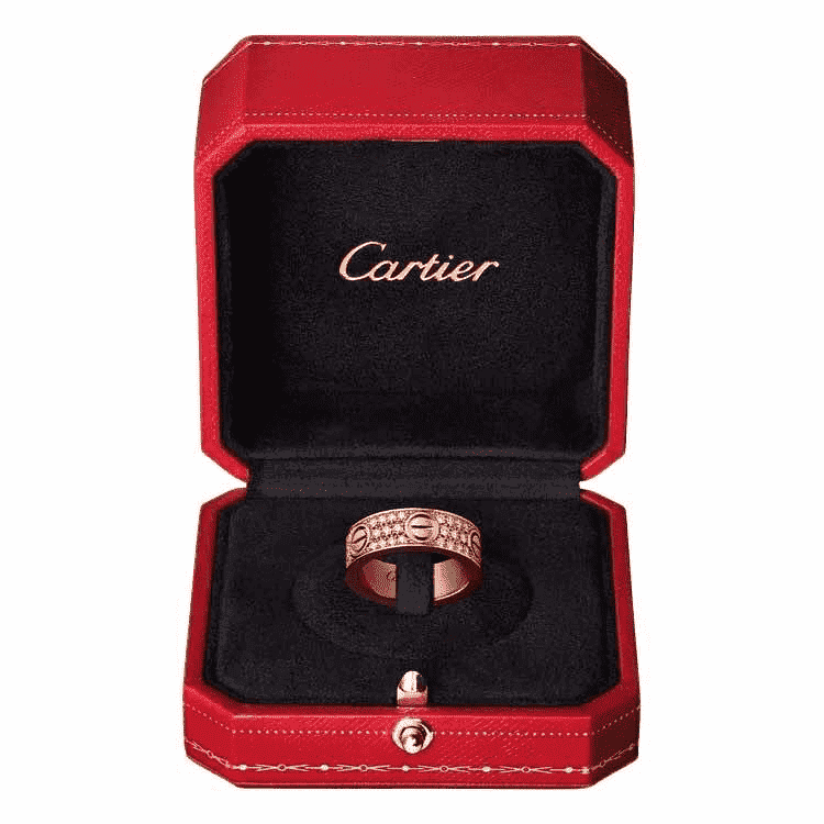 Cartier Rose Gold Diamond Ring
