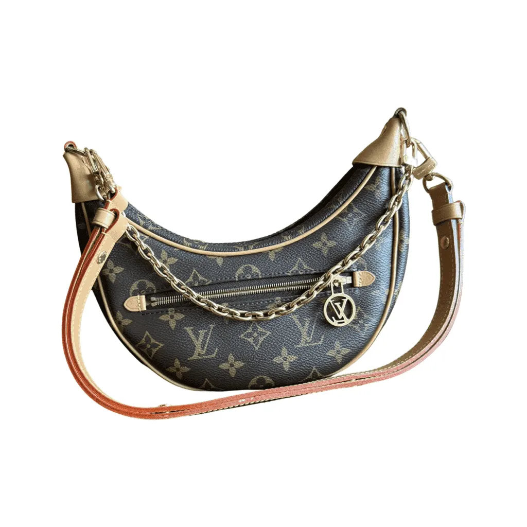 Louis Vuitton Loop Bag Brown Canvas Gold Very good - Front View