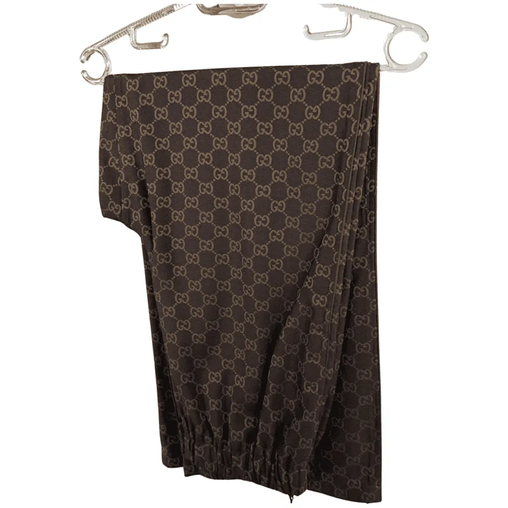 Gucci Pijama Pants Brown Cotton Very good - Front View