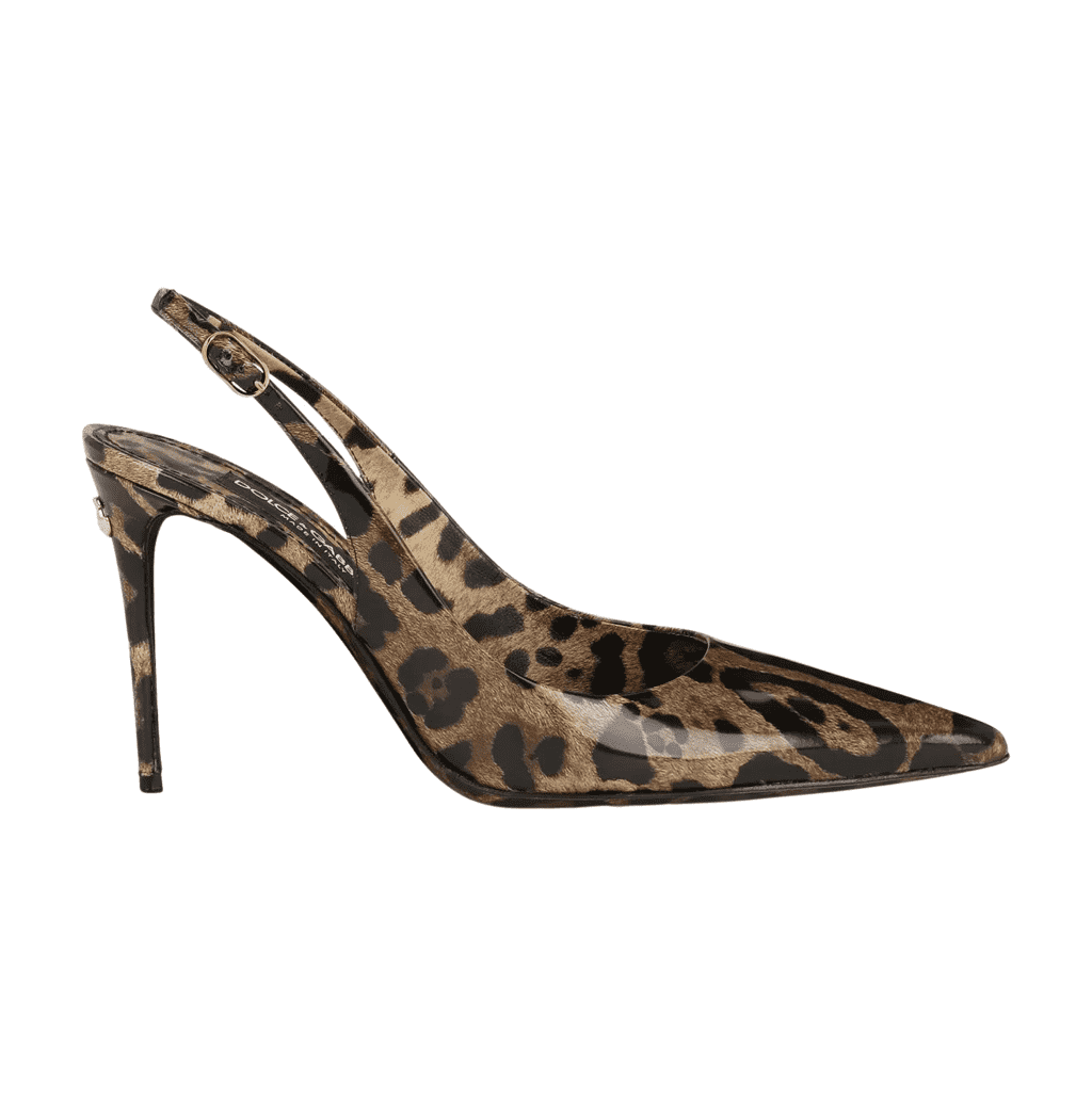 Dolce & Gabbana Polished Calfskin Slingbacks