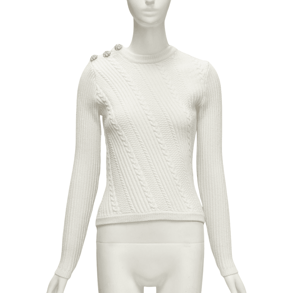Ganni Crystal Button Sweater