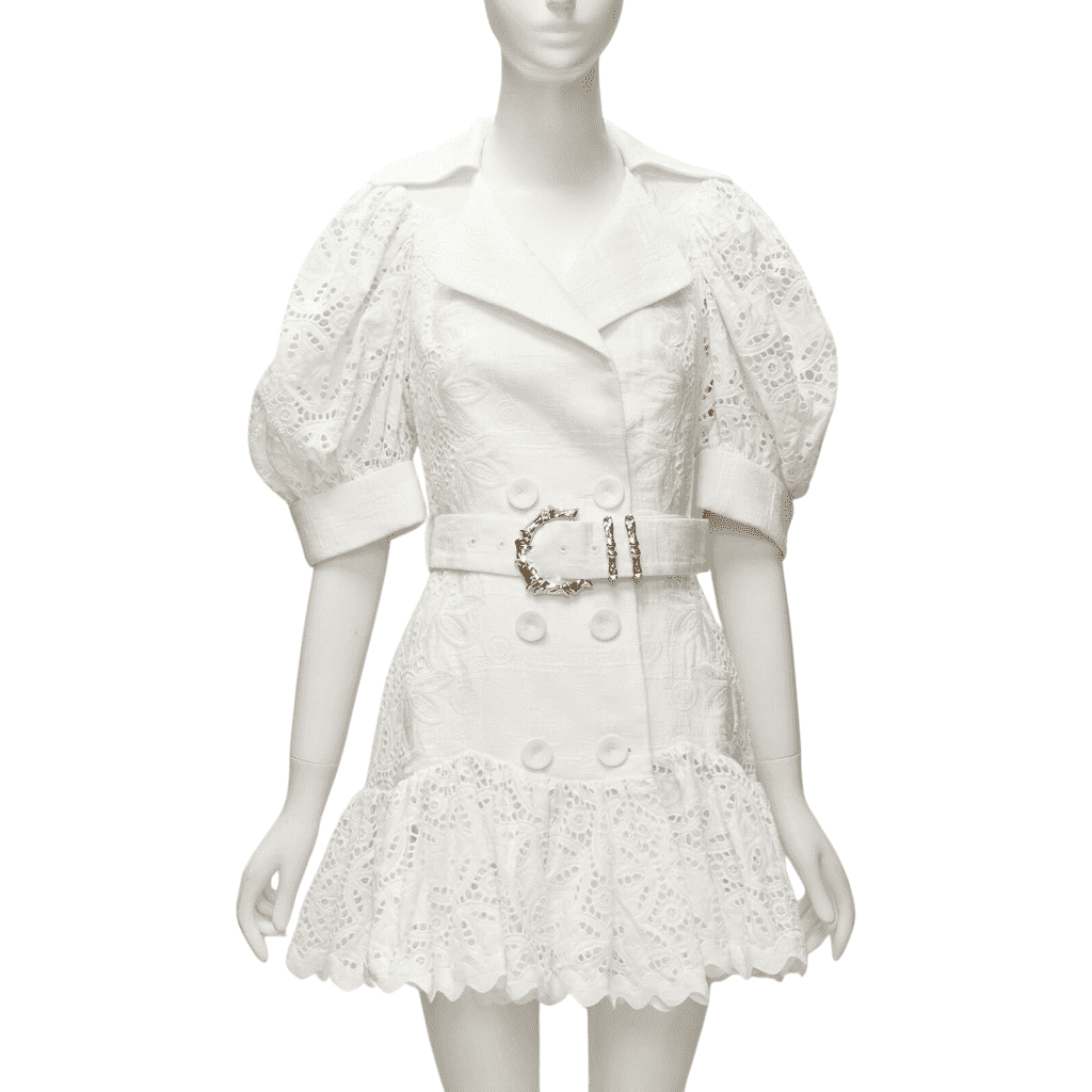 Acler White Eyelet Puff Dress