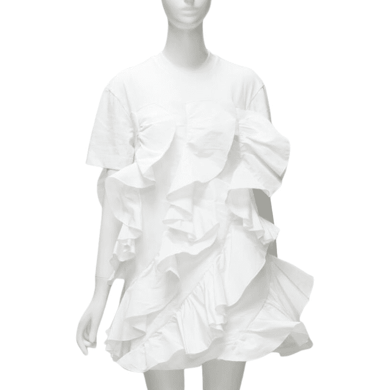 Alexander Mcqueen Spiral Ruffle Tee