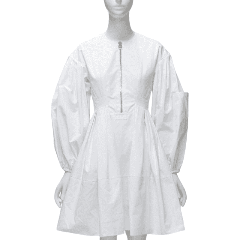 Alexander Mcqueen White Puff Dress