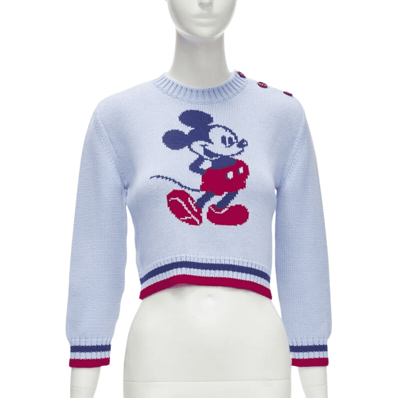 Miu Miu Mickey Cropped Sweater