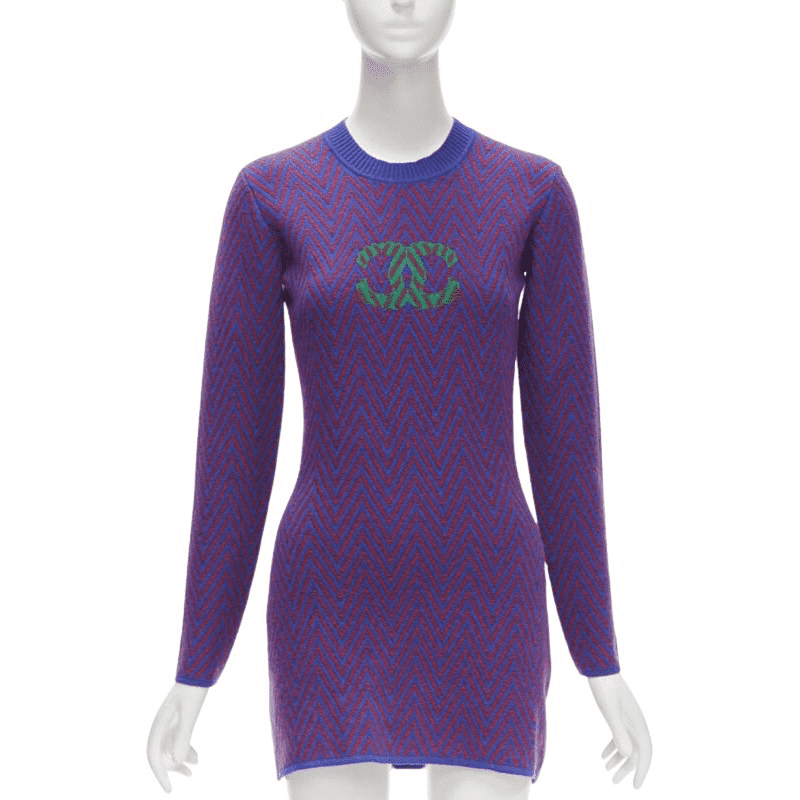 Chanel Chevron Crystal Dress