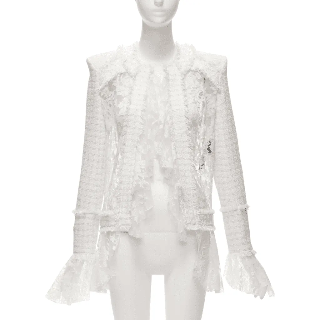 Balmain Spencer White Polyester Never worn - Front View