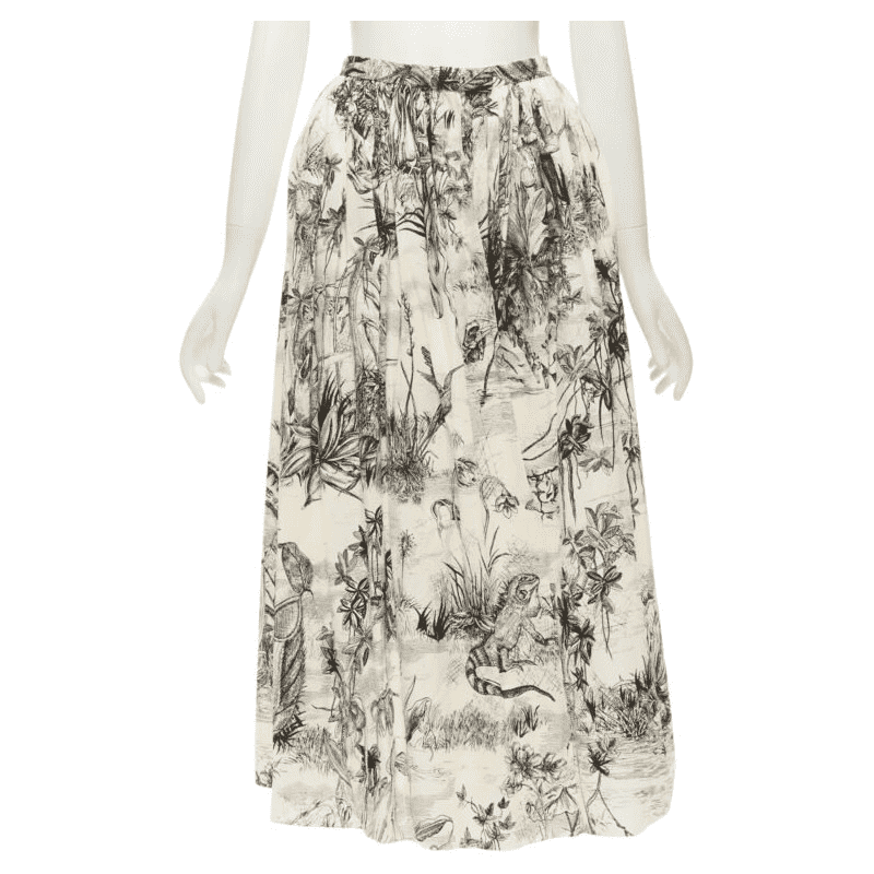Christian Dior Beige Print Midi