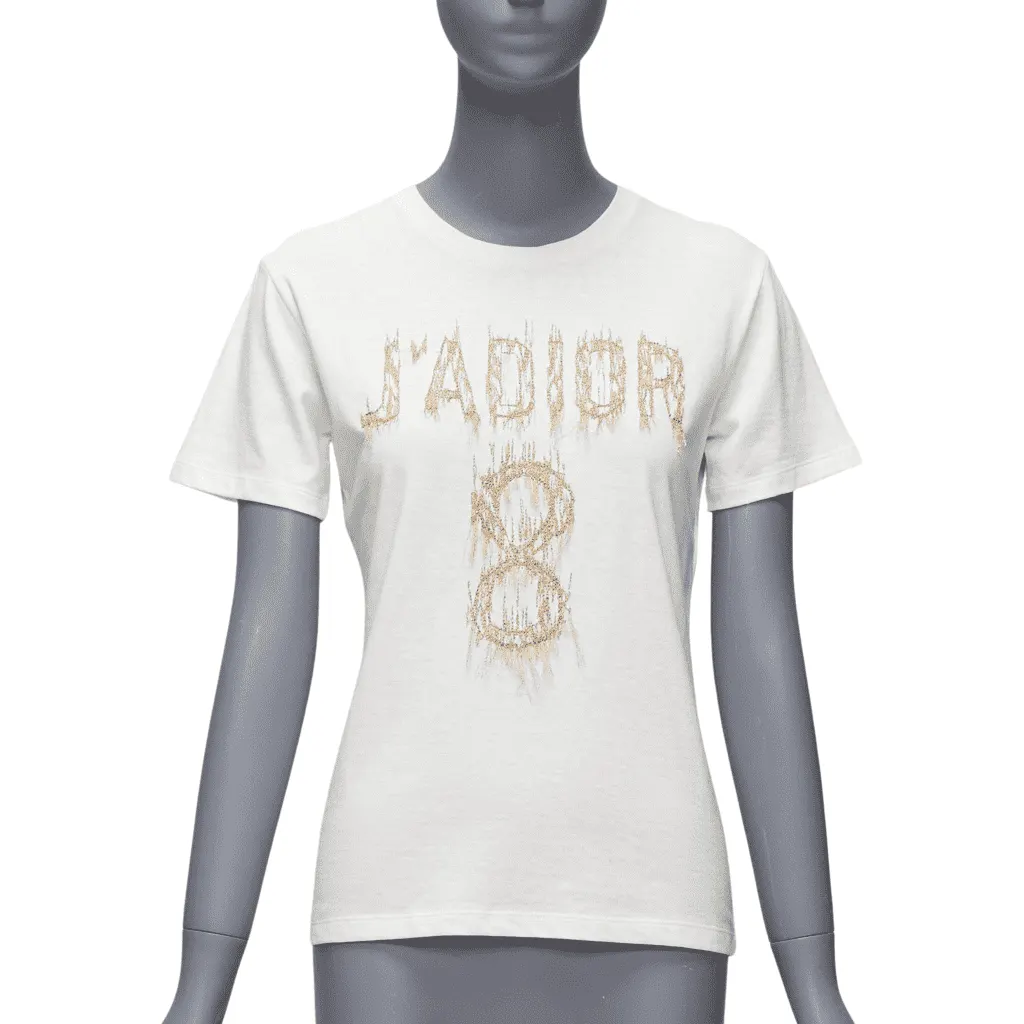 Dior Lurex J’adior Shirt White Cotton Very good - Front View