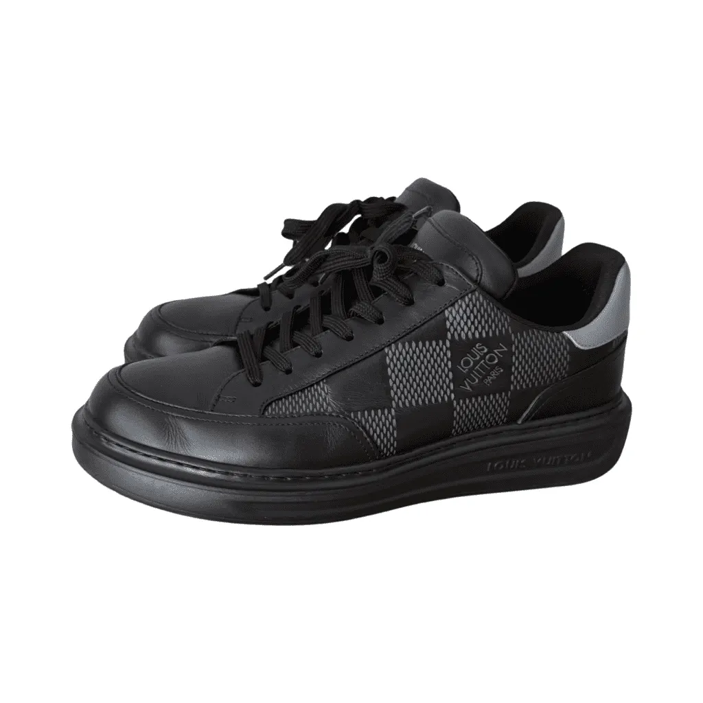 Louis Vuitton LV Trainers Black Leather Very good - Front View