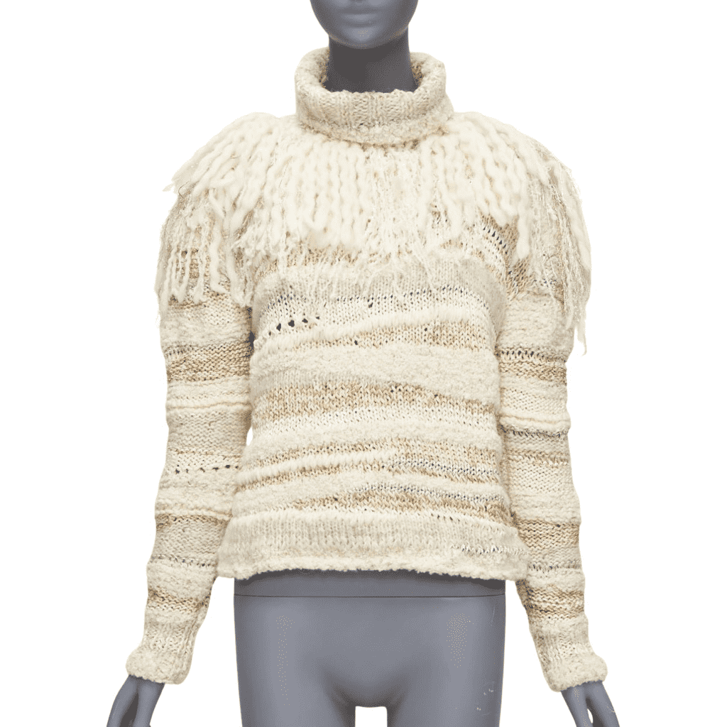 Prabal Gurung Fringe Crochet Sweater
