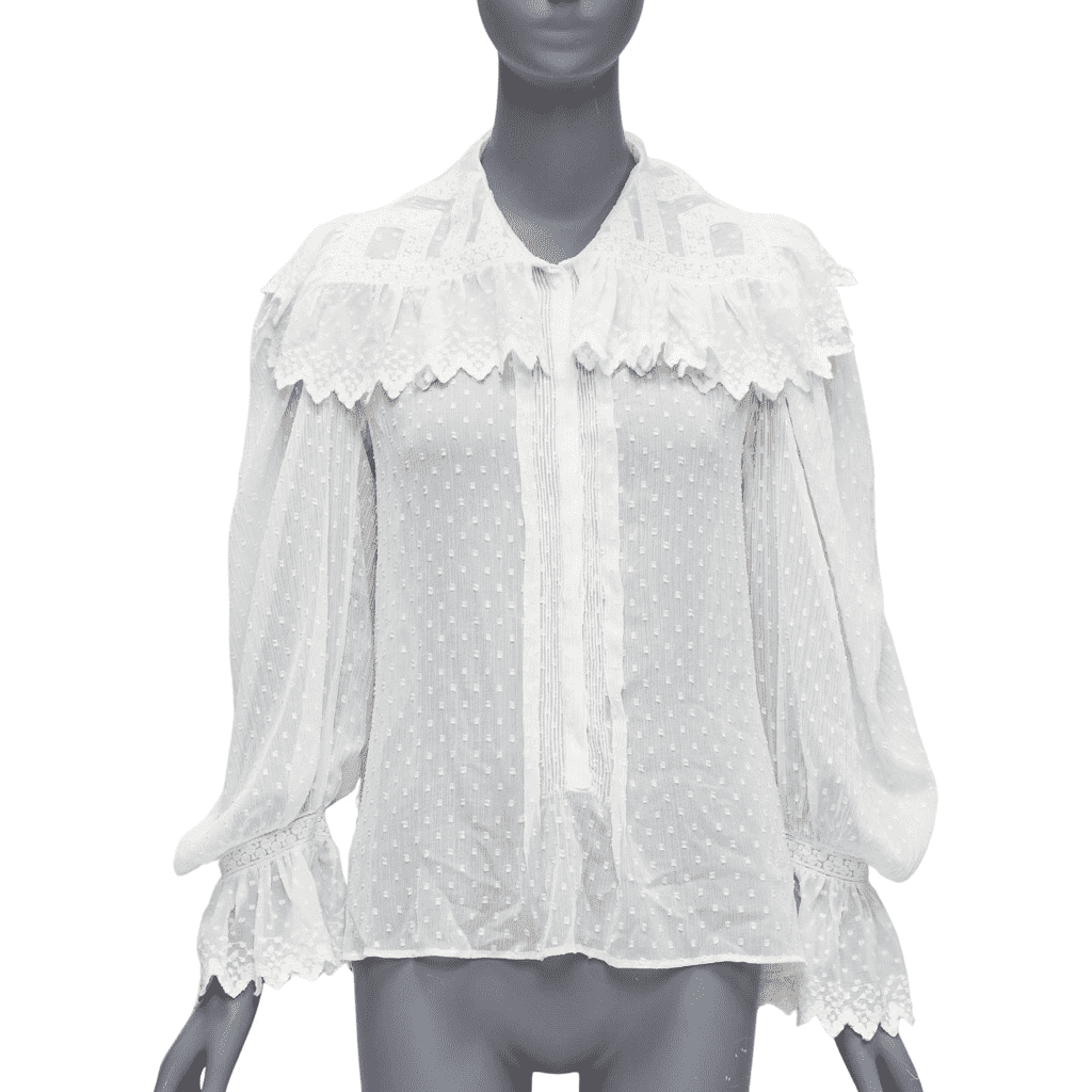 Etro Plisse Ruffle Blouse