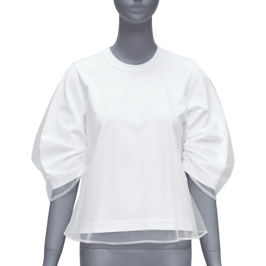 Noir Kei Ninomiya Tulle Overlay Shirt