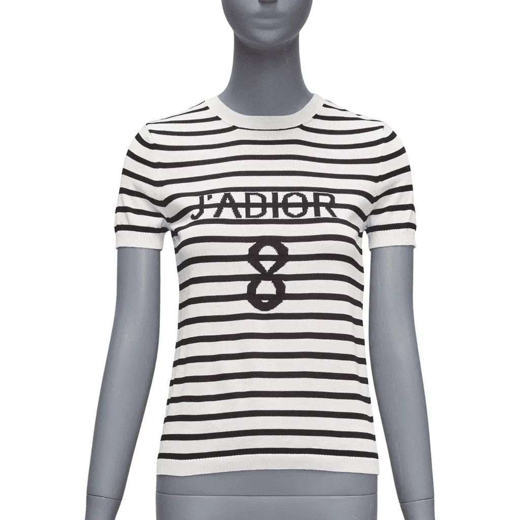 Dior J'Adior Crew Sweater Black Silk Very good - Front View