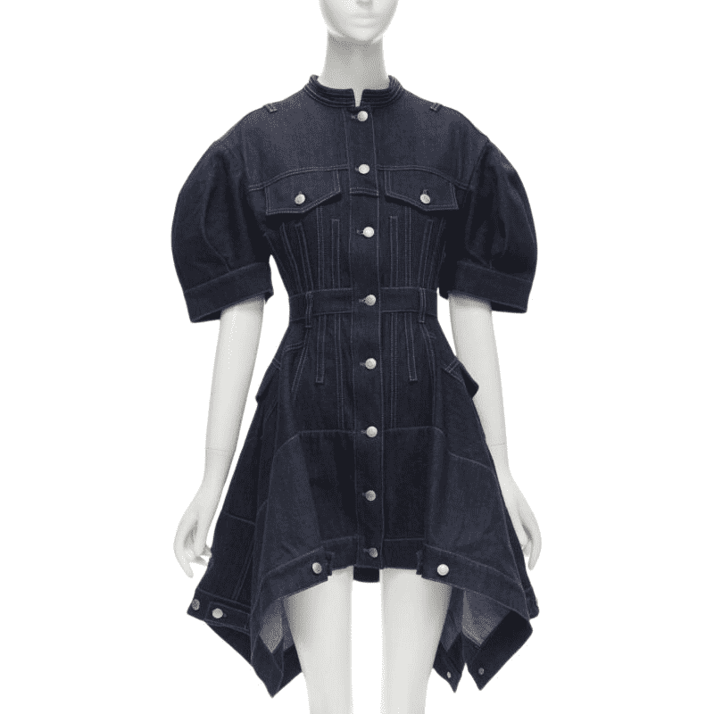 Alexander Mcqueen Indigo Denim Dress