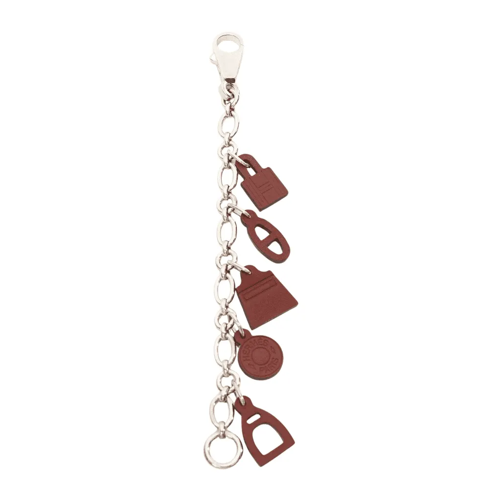 Hermès Breloque Olga Amulet Brown Leather Very good - Front View