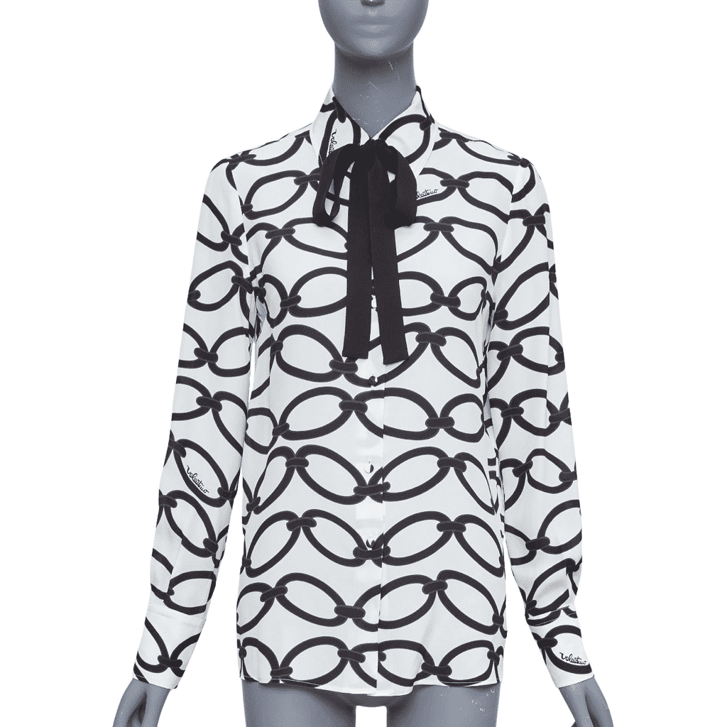 Valentino Chain Silk Blouse
