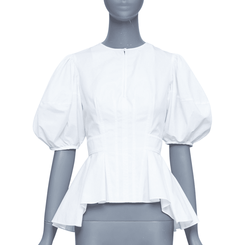 Alexander Mcqueen Pleated Peplum Shirt