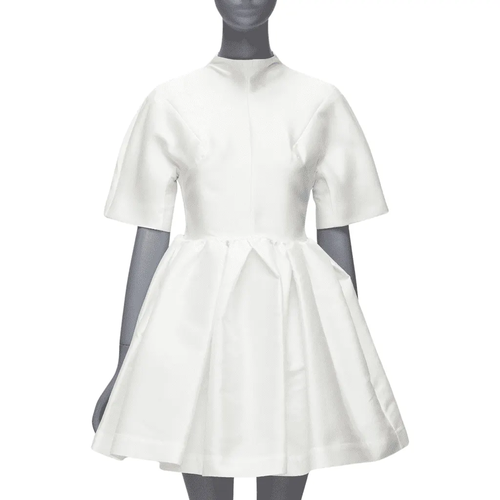 Marques Almeida Darted Cocktail Dress White Polyester Never worn - Front View