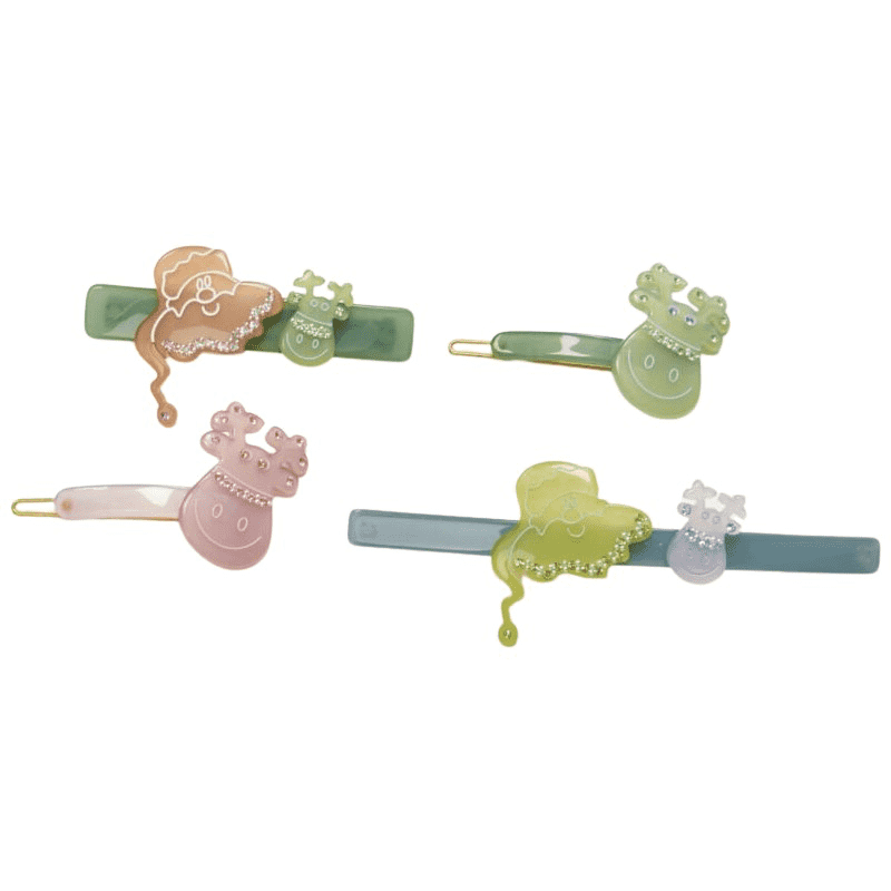 Unsigned / متعددة Santa Hair Clips