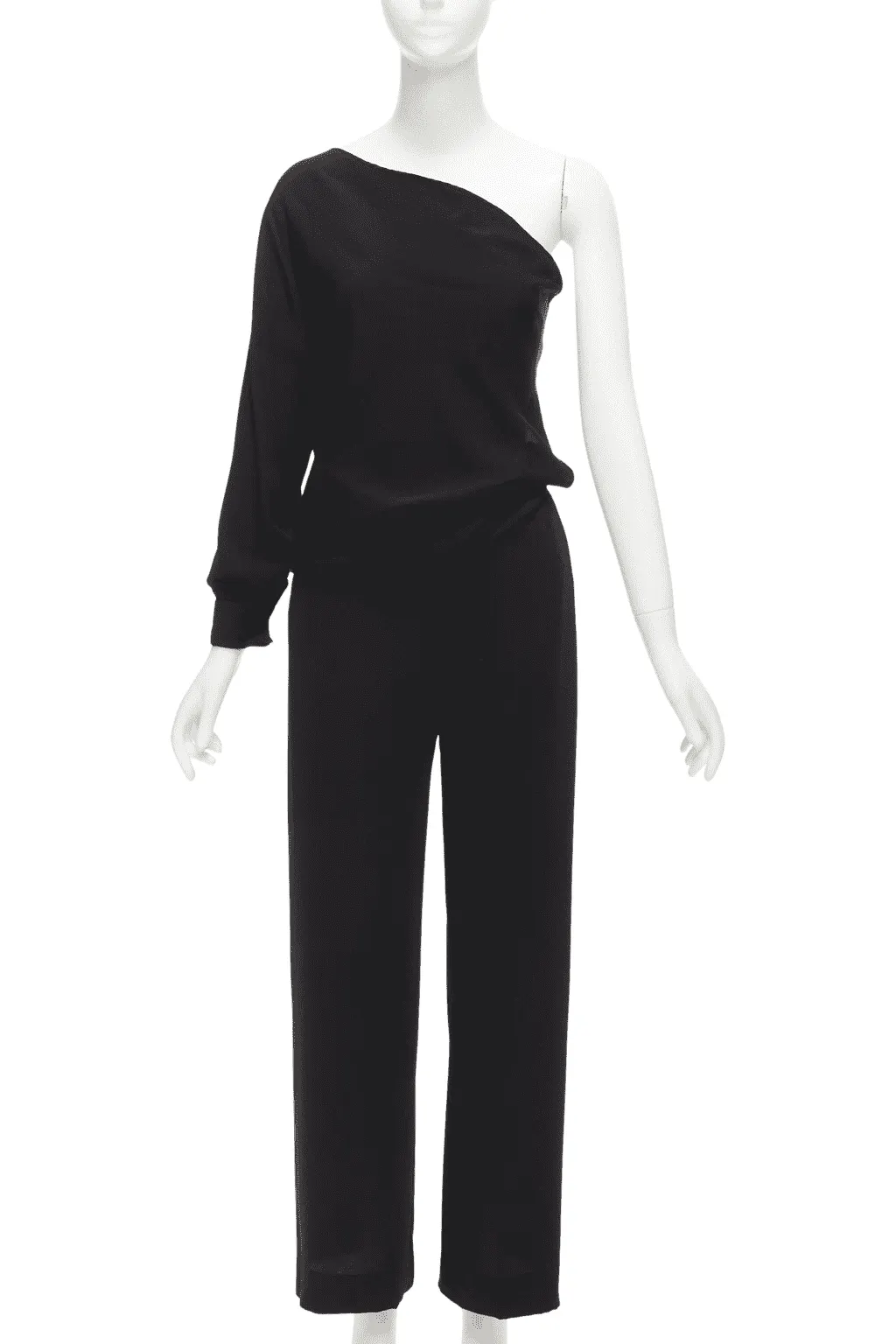 Maison Martin Margiela Black Draped Jumpsuit Black Polyester Never worn - Front View