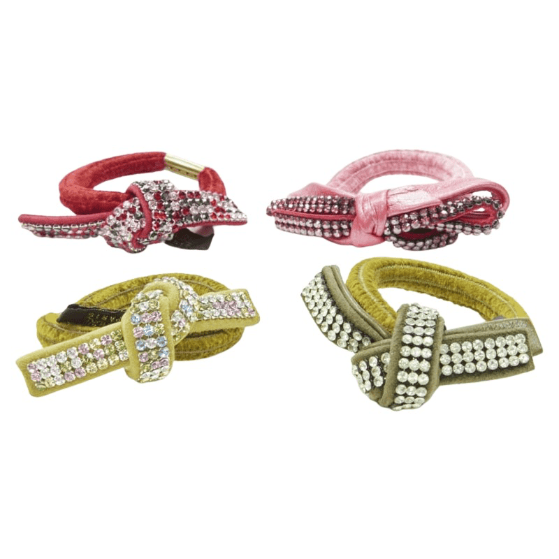 Unsigned / متعددة Crystal Bow Hair Tie