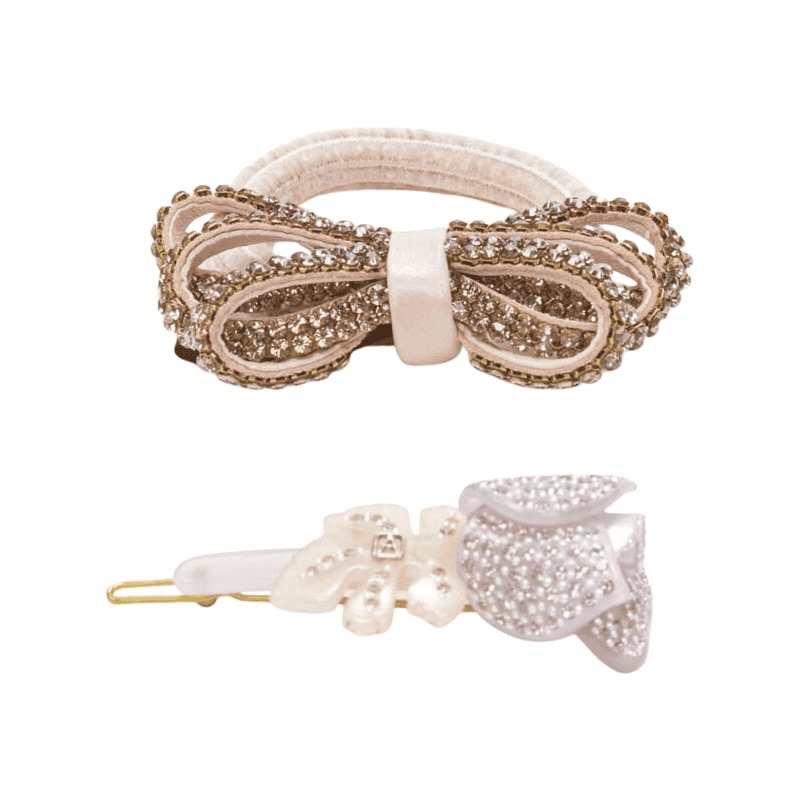 Unsigned / متعددة Crystal Rose Bow Tie