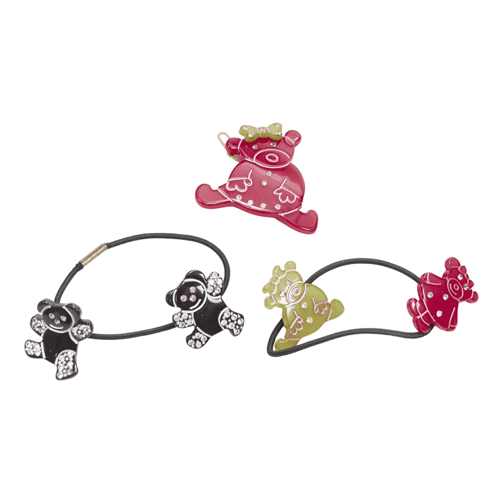 Unsigned / متعددة Teddy Hair Clips