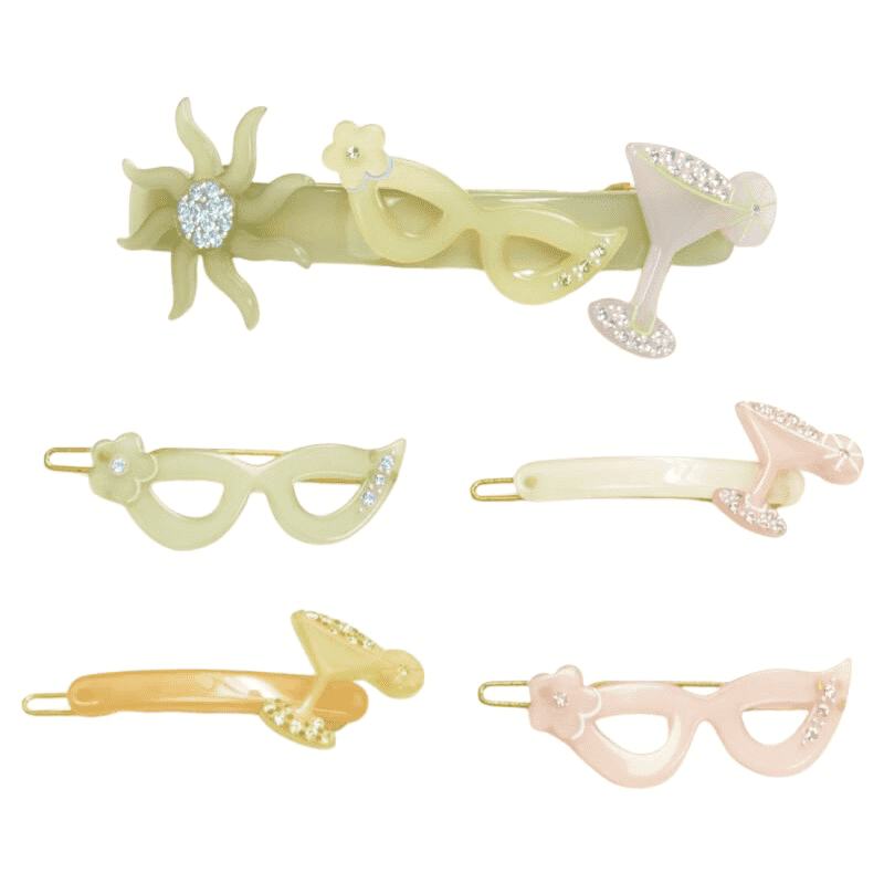 Unsigned / متعددة Martini Hair Clips