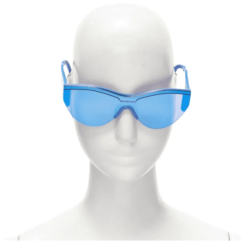Balenciaga Reflective Temple Glasses Blue Never worn - Front View