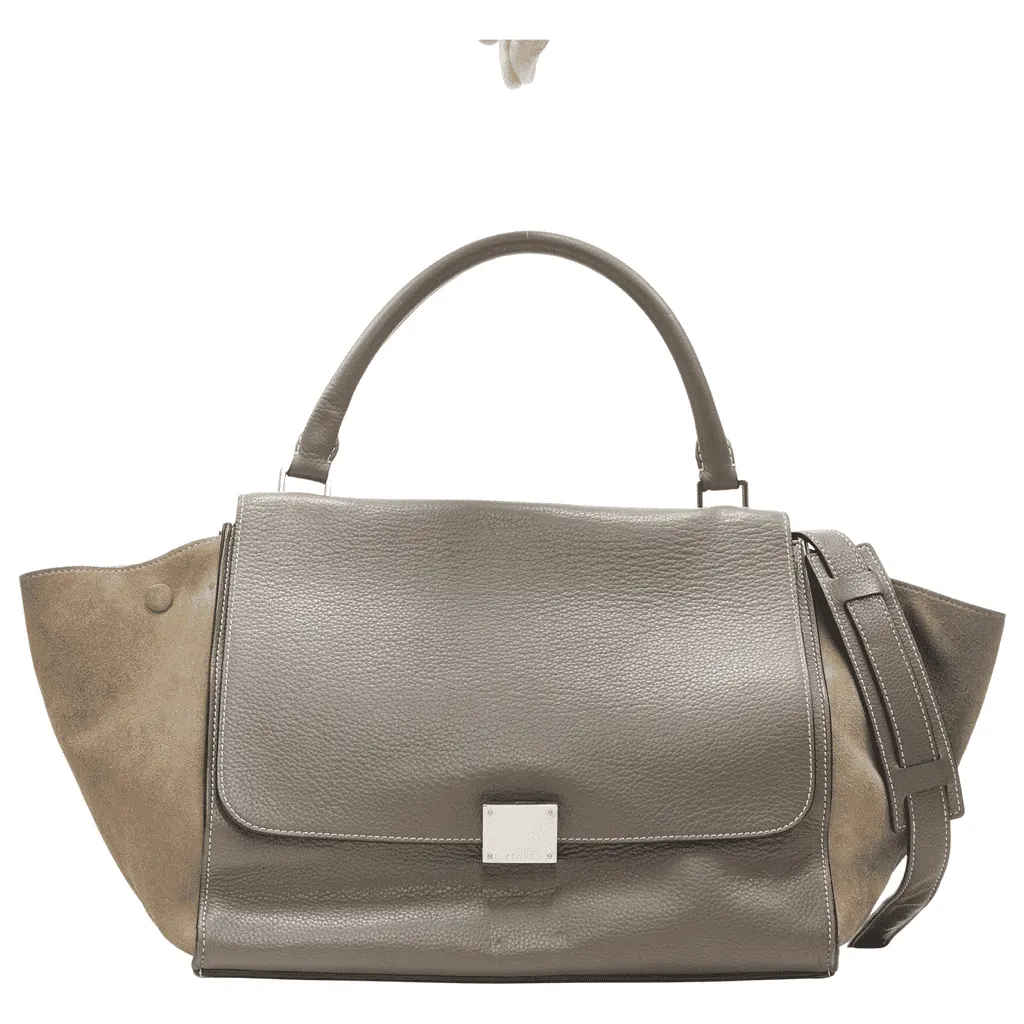 Celine Leopard Micro Bag Brown Leather Fair - Front View