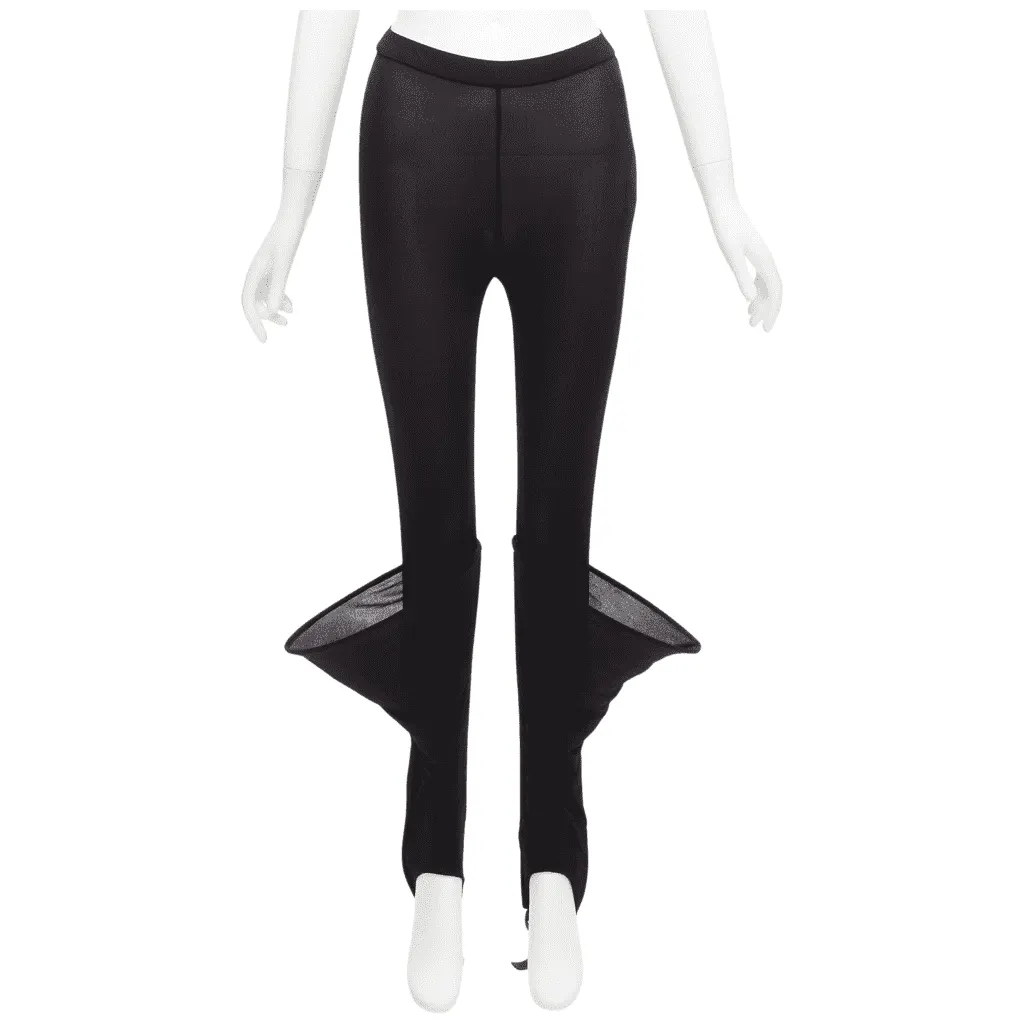 Loewe Hoop Sheer Leggings Black Viscose Very good - Front View