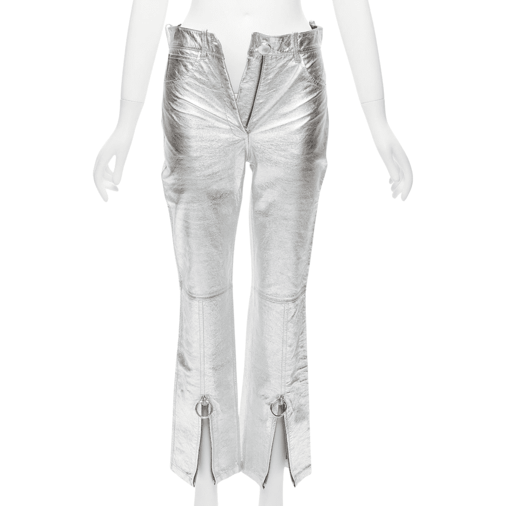 Petar Petrov Silver Moto Pants