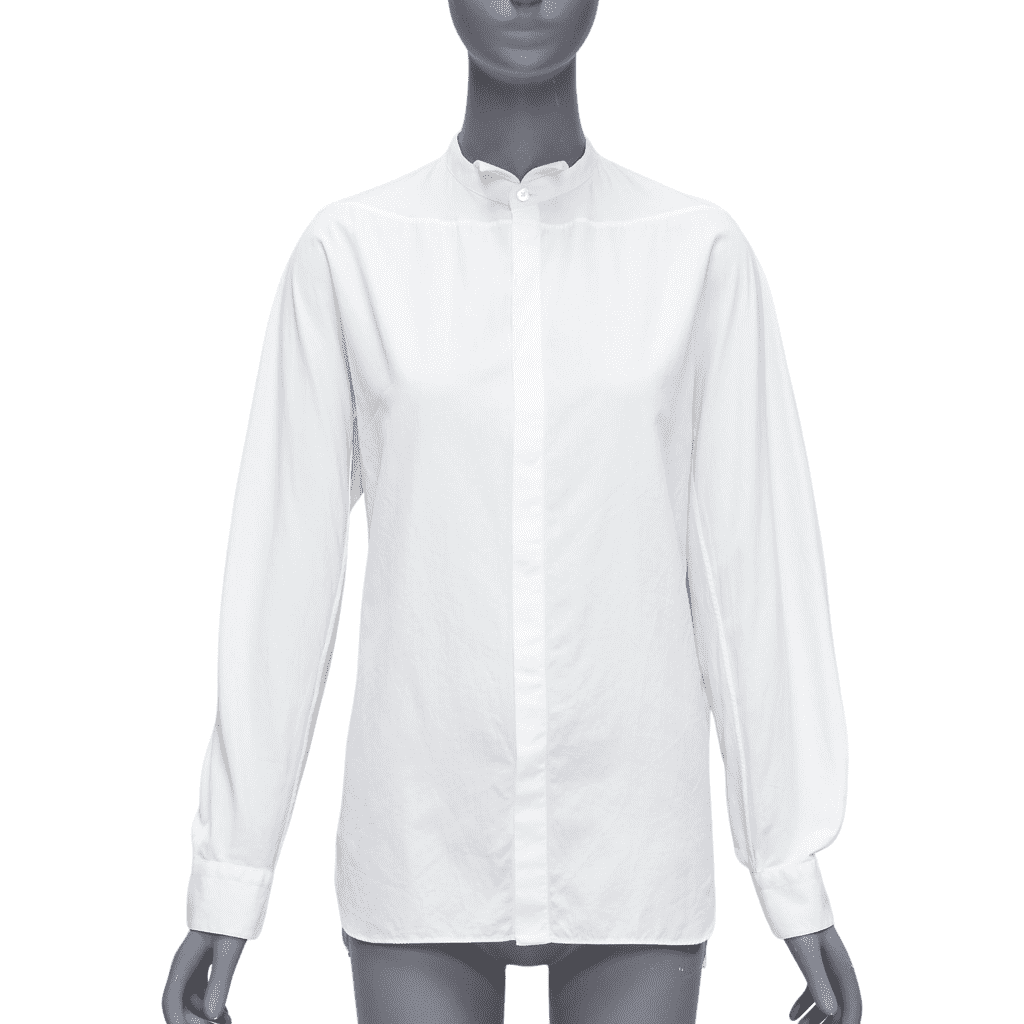 Lanvin White Bow Collar Shirt